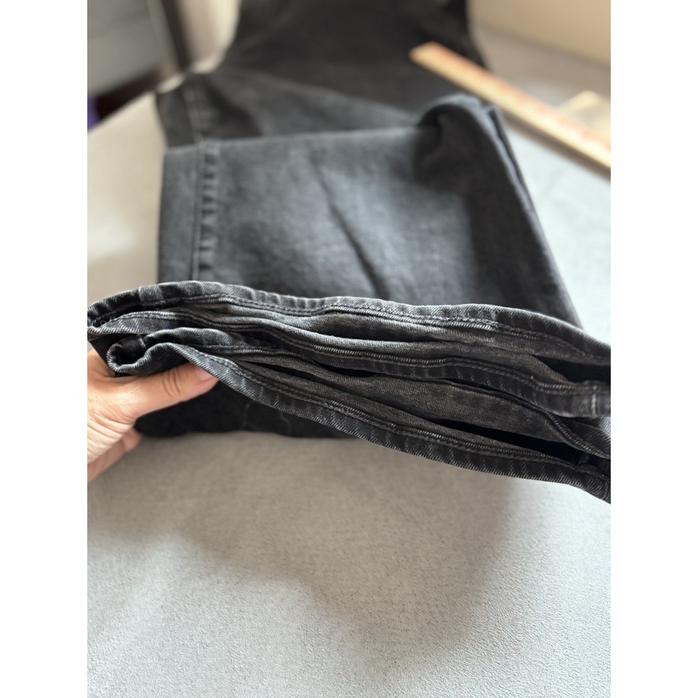Madewell Womens The Perfect Vintage Flare Jeans Sz 33 Black Stretch Minimalist - Picture 9 of 11